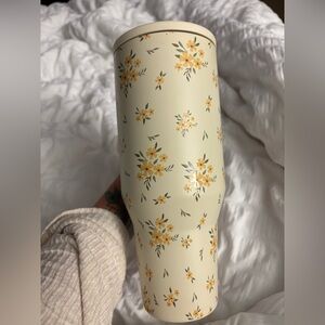 HydroJug Cream Floral Water Bottle